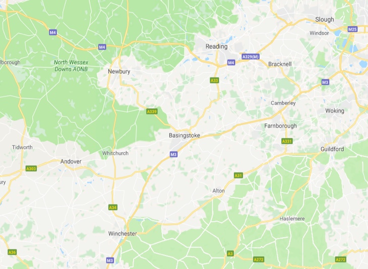 Map of Basingstoke